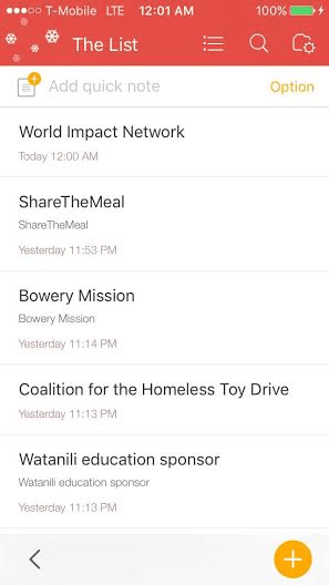 list